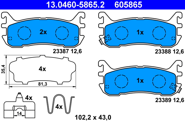 Brake Pad Set, disc brake (Rear axle)  Art. 13046058652