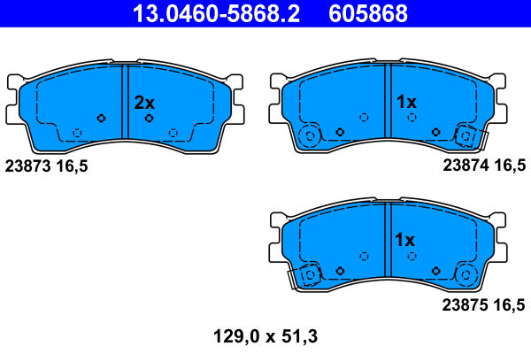 Brake Pad Set, disc brake (Front axle)  Art. 13046058682