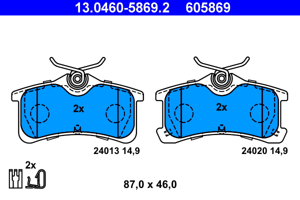 Brake Pad Set, disc brake (Rear axle)  Art. 13046058692