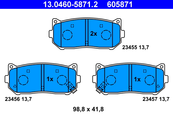 Brake Pad Set, disc brake (Rear axle)  Art. 13046058712