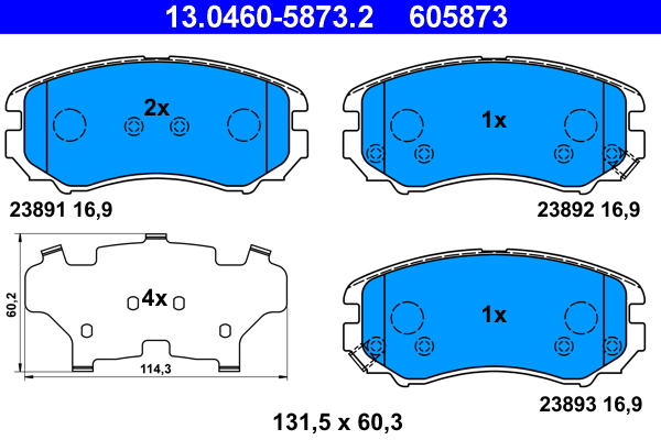 Brake Pad Set, disc brake (Front axle)  Art. 13046058732