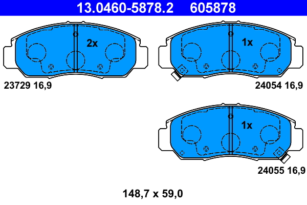 Brake Pad Set, disc brake (Front axle)  Art. 13046058782