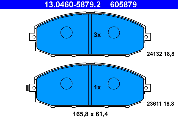 Brake Pad Set, disc brake (Front axle)  Art. 13046058792