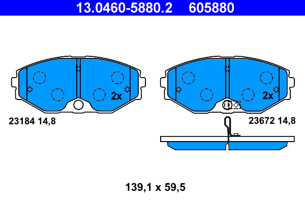 Brake Pad Set, disc brake (Front axle)  Art. 13046058802