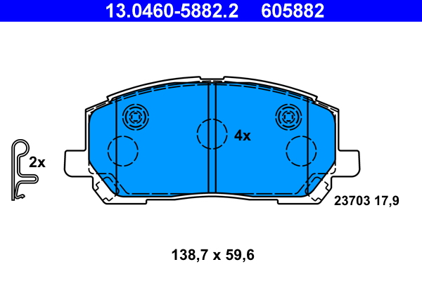 Brake Pad Set, disc brake (Front axle)  Art. 13046058822