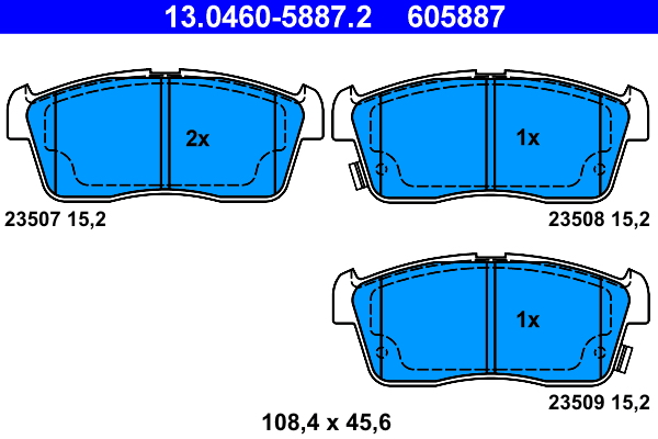 Brake Pad Set, disc brake (Front axle)  Art. 13046058872