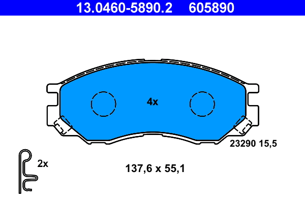 Brake Pad Set, disc brake (Front axle)  Art. 13046058902