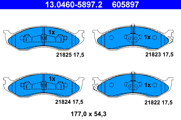 Brake Pad Set, disc brake (Front axle)  Art. 13046058972