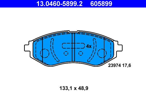 Brake Pad Set, disc brake (Front axle)  Art. 13046058992