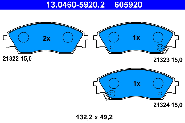 Brake Pad Set, disc brake (Front axle)  Art. 13046059202