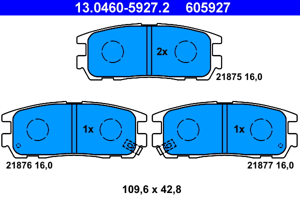 Brake Pad Set, disc brake (Rear axle)  Art. 13046059272