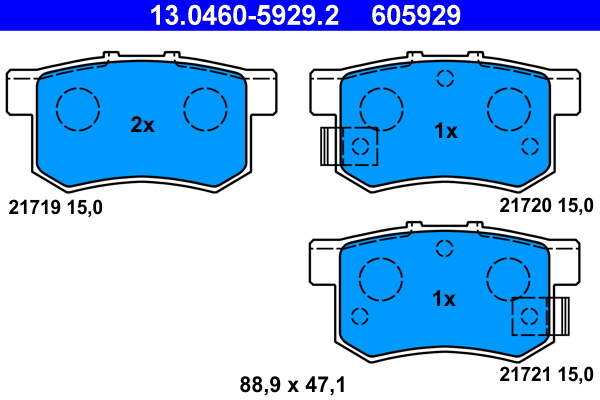 Brake Pad Set, disc brake (Rear axle)  Art. 13046059292