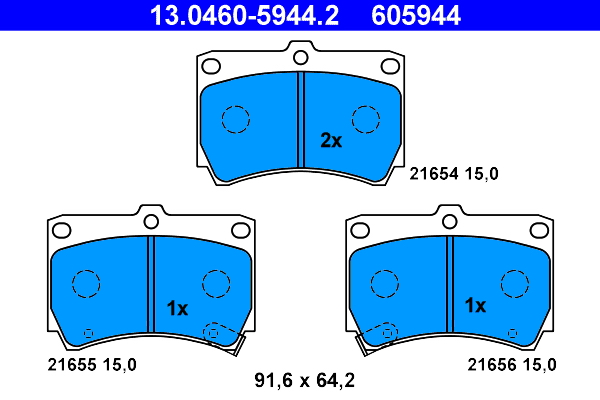 Brake Pad Set, disc brake (Front axle)  Art. 13046059442