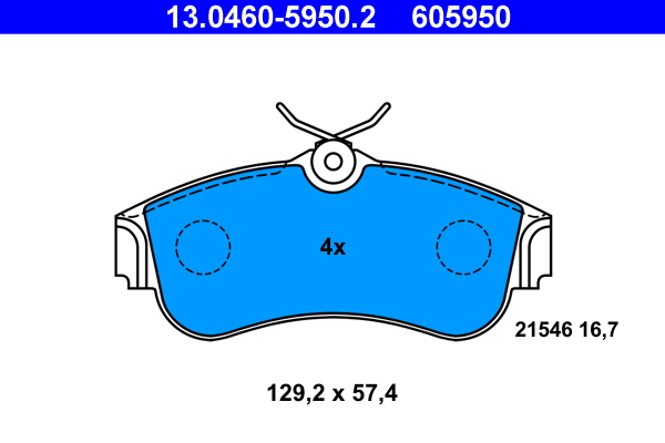 Brake Pad Set, disc brake (Front axle)  Art. 13046059502