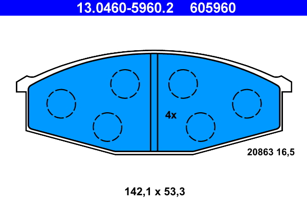 Brake Pad Set, disc brake (Front axle)  Art. 13046059602