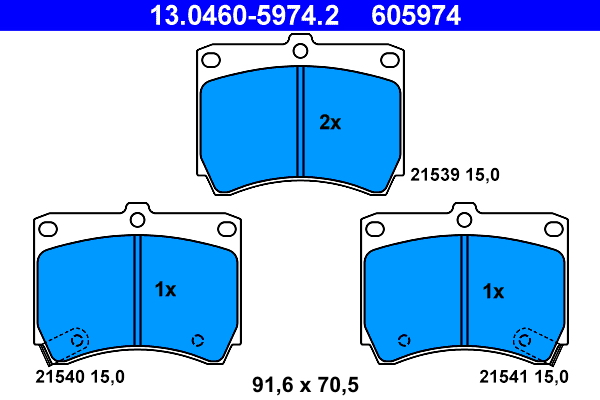 Brake Pad Set, disc brake (Front axle)  Art. 13046059742