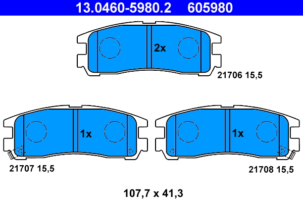 Brake Pad Set, disc brake (Rear axle)  Art. 13046059802