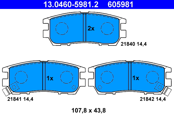 Brake Pad Set, disc brake (Rear axle)  Art. 13046059812