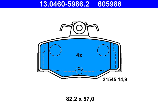 Brake Pad Set, disc brake (Rear axle)  Art. 13046059862