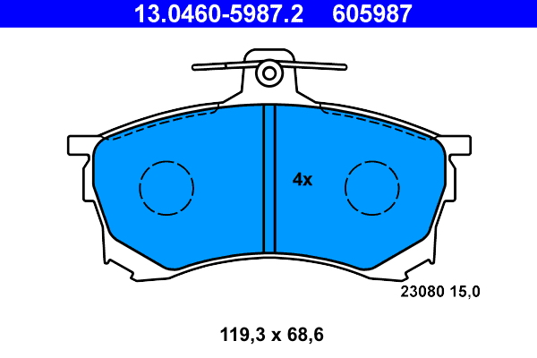 Brake Pad Set, disc brake (Front axle)  Art. 13046059872