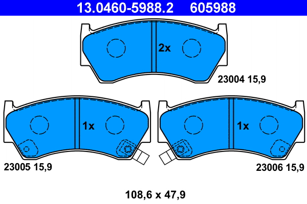 Brake Pad Set, disc brake (Front axle)  Art. 13046059882