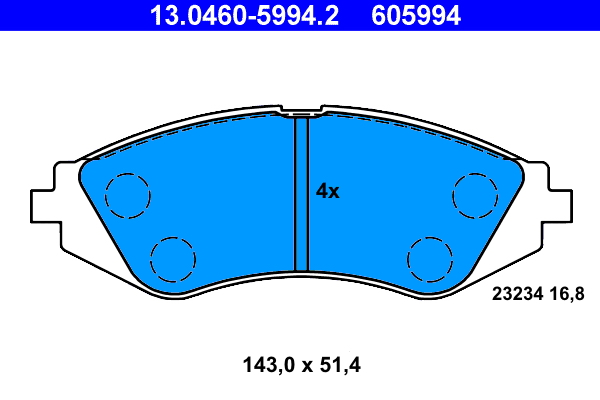 Brake Pad Set, disc brake (Front axle)  Art. 13046059942