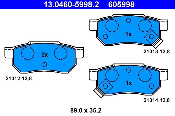 Brake Pad Set, disc brake (Rear axle)  Art. 13046059982