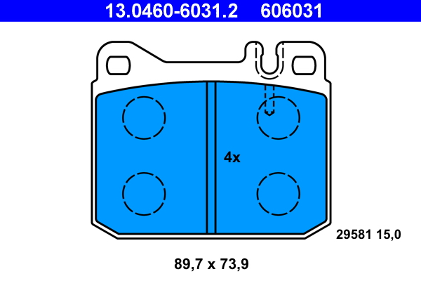 Brake pad, disc brake (Front axle)  Art. 13046060312