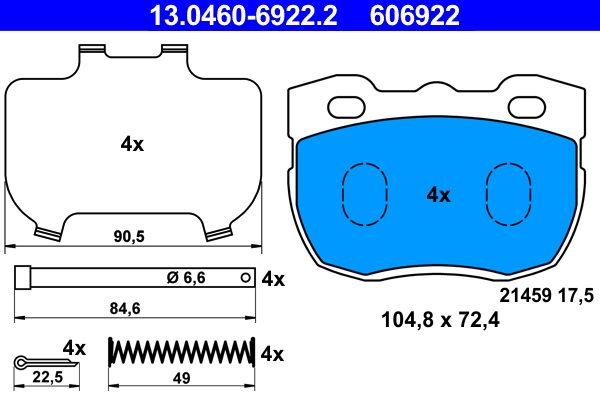 Brake Pad Set, disc brake (Front axle)  Art. 13046069222