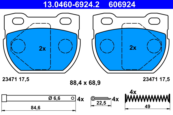 Brake Pad Set, disc brake (Rear axle)  Art. 13046069242