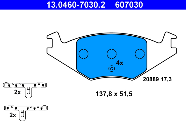 Brake Pad Set, disc brake (Front axle)  Art. 13046070302