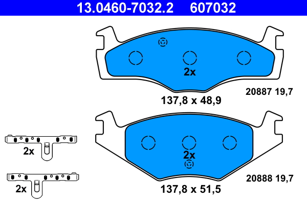 Brake Pad Set, disc brake (Front axle)  Art. 13046070322