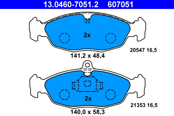 Brake Pad Set, disc brake (Front axle)  Art. 13046070512