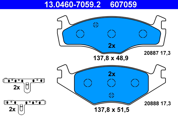 Brake Pad Set, disc brake (Front axle)  Art. 13046070592