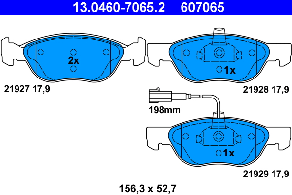 Brake Pad Set, disc brake (Front axle)  Art. 13046070652