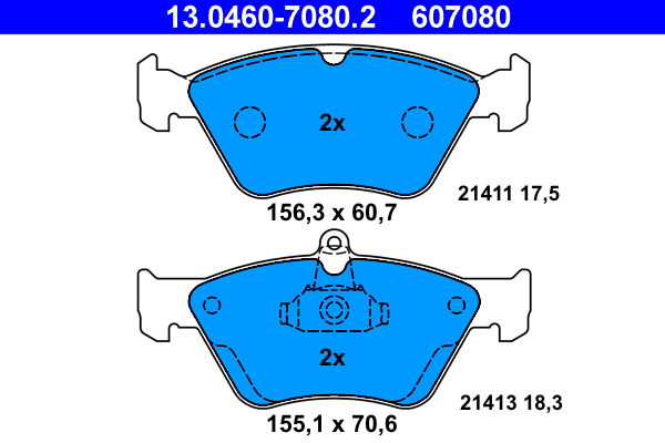 Brake Pad Set, disc brake (Front axle)  Art. 13046070802