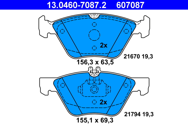 Brake Pad Set, disc brake (Front axle)  Art. 13046070872