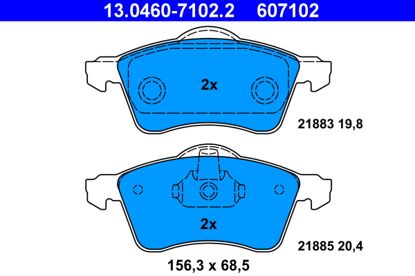 Brake Pad Set, disc brake (Front axle)  Art. 13046071022