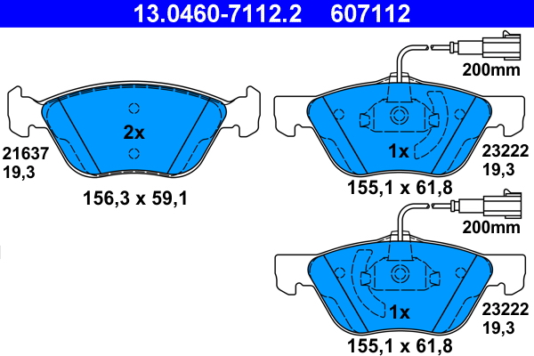 Brake Pad Set, disc brake (Front axle)  Art. 13046071122