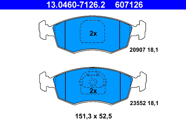 Brake Pad Set, disc brake (Front axle)  Art. 13046071262