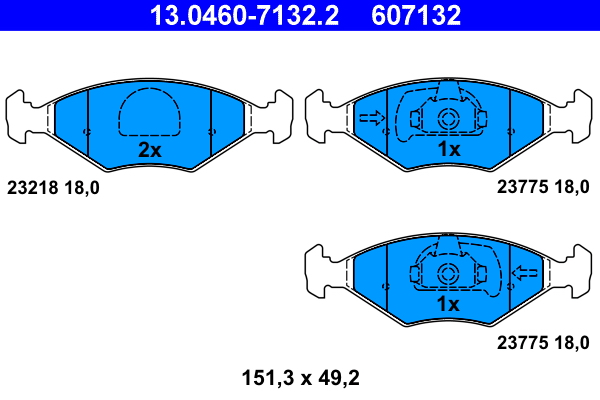 Brake Pad Set, disc brake (Front axle)  Art. 13046071322