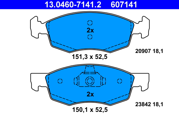 Brake Pad Set, disc brake (Front axle)  Art. 13046071412