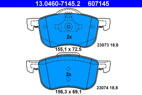 Brake Pad Set, disc brake (Front axle)  Art. 13046071452