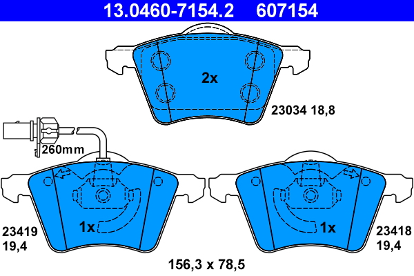 Brake Pad Set, disc brake (Front axle)  Art. 13046071542