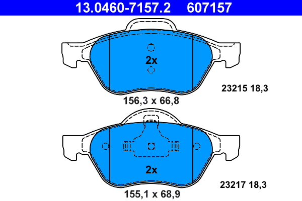 Brake Pad Set, disc brake (Front axle)  Art. 13046071572