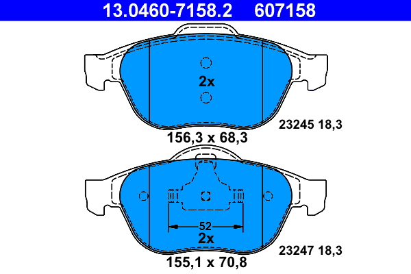 Brake Pad Set, disc brake (Front axle)  Art. 13046071582