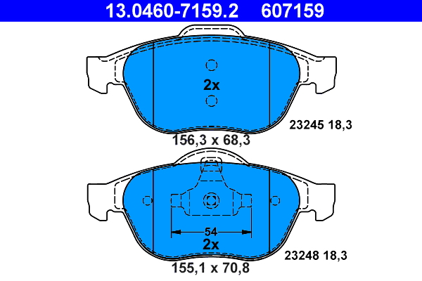 Brake Pad Set, disc brake (Front axle)  Art. 13046071592