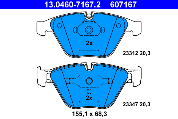 Brake Pad Set, disc brake (Front axle)  Art. 13046071672