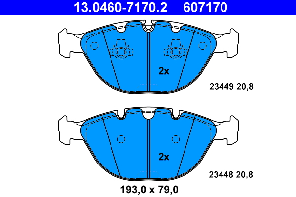 Brake Pad Set, disc brake (Front axle)  Art. 13046071702