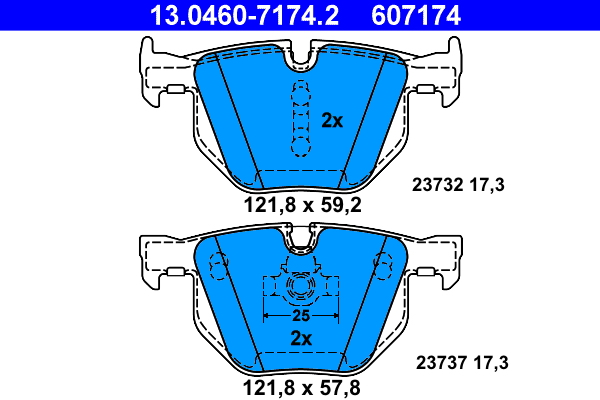 Brake Pad Set, disc brake (Rear axle)  Art. 13046071742